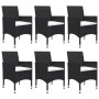 Set de comedor de jardín de 7 piezas negro de vidaXL, Conjuntos de jardín - Ref: Foro24-3067765, Precio: 485,96 €, Descuento: %