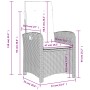 Sillones reclinables de jardín con cojines gris 2 uds ratán PE de , Sillas de jardín - Ref: Foro24-365174, Precio: 245,76 €, ...