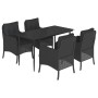 Set de muebles jardín 5 pzas con cojines ratán sintético negro de , Conjuntos de jardín - Ref: Foro24-3211922, Precio: 520,72...