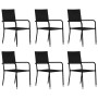 Juego de comedor para jardín de 7 piezas negro de vidaXL, Conjuntos de jardín - Ref: Foro24-3067922, Precio: 414,52 €, Descue...