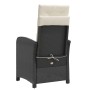 Sillón reclinable de jardín con reposapiés ratán PE negro de , Sillas de jardín - Ref: Foro24-365232, Precio: 123,54 €, Descu...