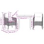 Set comedor de jardín 3 pzas cojines ratán sintético gris claro de , Conjuntos de jardín - Ref: Foro24-3211997, Precio: 267,1...