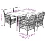 Set comedor de jardín 5 pzas con cojines ratán sintético beige de , Conjuntos de jardín - Ref: Foro24-3212154, Precio: 551,37...