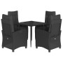 Set de muebles jardín 5 pzas con cojines ratán sintético negro de , Conjuntos de jardín - Ref: Foro24-3212743, Precio: 606,95...