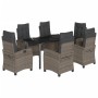 Set comedor jardín 7 pzas y cojines ratán sintético gris de , Conjuntos de jardín - Ref: Foro24-3212797, Precio: 818,52 €, De...