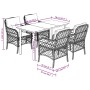 Set de muebles jardín 5 pzas con cojines ratán sintético negro de , Conjuntos de jardín - Ref: Foro24-3212091, Precio: 502,00...
