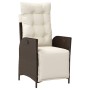 Set comedor de jardín 7 pzas con cojines ratán sintético marrón de , Conjuntos de jardín - Ref: Foro24-3213417, Precio: 948,2...