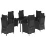 Set de comedor de jardín 7 pzas y cojines ratán sintético negro de , Conjuntos de jardín - Ref: Foro24-3213403, Precio: 885,7...