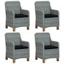 Juego de comedor para jardín de 5 piezas gris claro de vidaXL, Conjuntos de jardín - Ref: Foro24-3067849, Precio: 607,54 €, D...
