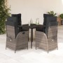 Set comedor de jardín 5 piezas con cojines ratán sintético gris de , Conjuntos de jardín - Ref: Foro24-3213216, Precio: 605,4...