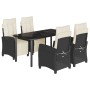 Set de muebles jardín 5 pzas con cojines ratán sintético negro de , Conjuntos de jardín - Ref: Foro24-3212956, Precio: 589,84...