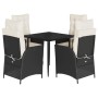 Set de muebles jardín 5 pzas con cojines ratán sintético negro de , Conjuntos de jardín - Ref: Foro24-3213379, Precio: 562,92...