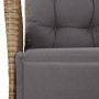 Sillón reclinable jardín reposapiés 2 uds ratán PE beige mezcla de , Sillas de jardín - Ref: Foro24-365293, Precio: 274,61 €,...
