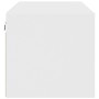 Mueble de pared con puertas de vidrio blanco 102x37x35 cm de , Taquillas y armarios de almacenamiento - Ref: Foro24-836511, P...