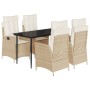 Set comedor de jardín 5 pzas con cojines ratán sintético beige de , Conjuntos de jardín - Ref: Foro24-3213237, Precio: 626,68...