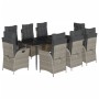 Set comedor de jardín 9 pzas cojines ratán sintético gris claro de , Conjuntos de jardín - Ref: Foro24-3213282, Precio: 1,00 ...