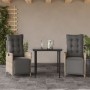 Set comedor de jardín 3 pzas cojines ratán sintético gris claro de , Conjuntos de jardín - Ref: Foro24-3213462, Precio: 337,7...