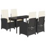 Set de muebles jardín 5 pzas con cojines ratán sintético negro de , Conjuntos de jardín - Ref: Foro24-3212303, Precio: 553,21...