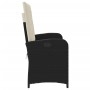 Sillón reclinable de jardín con cojines ratán sintético negro de , Bancos de jardín - Ref: Foro24-368215, Precio: 158,82 €, D...