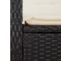 Sillón reclinable de jardín con cojines ratán sintético negro de , Bancos de jardín - Ref: Foro24-368215, Precio: 158,82 €, D...