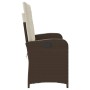 Sillón reclinable de jardín con cojines ratán sintético marrón de , Bancos de jardín - Ref: Foro24-368217, Precio: 165,55 €, ...