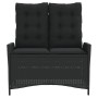 Sillón reclinable de jardín con cojines ratán sintético negro de , Bancos de jardín - Ref: Foro24-368236, Precio: 155,45 €, D...