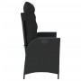 Sillón reclinable de jardín con cojines ratán sintético negro de , Bancos de jardín - Ref: Foro24-368236, Precio: 155,45 €, D...