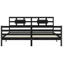 Estructura de cama con cabecero madera maciza negro 200x200 cm de vidaXL, Camas y somieres - Ref: Foro24-3194465, Precio: 176...
