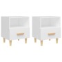 Mesitas de noche 2 unidades color blanco 40x35x47 cm de , Mesitas de noche - Ref: Foro24-812007, Precio: 80,89 €, Descuento: %
