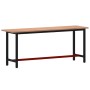 Banco de trabajo madera maciza de haya y metal 200x55x81,5 cm de , Mesas de trabajo - Ref: Foro24-3188907, Precio: 269,56 €, ...