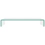 Soporte para TV/Elevador monitor cristal claro 80x30x13 cm de , Muebles TV - Ref: Foro24-244129, Precio: 100,62 €, Descuento: %