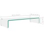 Soporte para TV/Elevador monitor cristal claro 80x30x13 cm de , Muebles TV - Ref: Foro24-244129, Precio: 100,62 €, Descuento: %