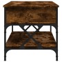 Mesa de centro madera ingeniería metal roble humo 100x50x50 cm de , Mesas de centro - Ref: Foro24-845358, Precio: 87,76 €, De...