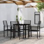 Juego de comedor de jardín 5 piezas negro de , Conjuntos de jardín - Ref: Foro24-3099198, Precio: 261,15 €, Descuento: %