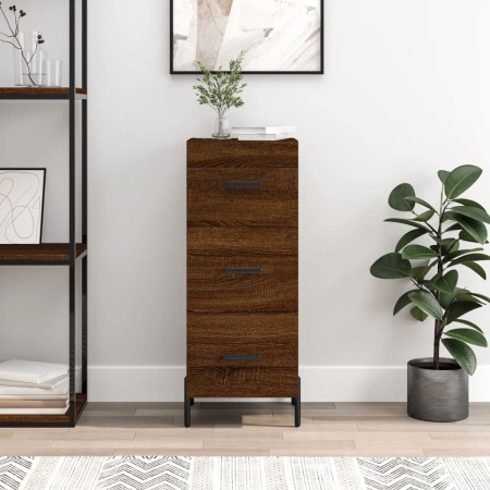 Aparador madera de ingeniería marrón roble 34,5x34x90 cm de , Aparadores - Ref: Foro24-828619, Precio: 79,63 €, Descuento: %