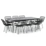 Juego de comedor de jardín 9 piezas ratán sintético negro de , Conjuntos de jardín - Ref: Foro24-3157858, Precio: 760,11 €, D...