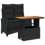 Set comedor de jardín 2 pzas con cojines ratán sintético negro de , Conjuntos de jardín - Ref: Foro24-3277394, Precio: 276,74...