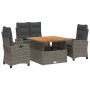 Juego de comedor de jardín 4 piezas con cojines ratán PE gris de , Conjuntos de jardín - Ref: Foro24-3277404, Precio: 541,87 ...