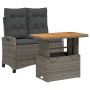 Juego de comedor jardín 2 pzas con cojines ratán sintético gris de , Conjuntos de jardín - Ref: Foro24-3277406, Precio: 258,3...