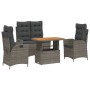 Juego de comedor de jardín 4 piezas con cojines ratán PE gris de , Conjuntos de jardín - Ref: Foro24-3277467, Precio: 530,65 ...