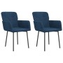 Sillas de comedor 2 unidades terciopelo azul de , Sillas de comedor - Ref: Foro24-344778, Precio: 117,14 €, Descuento: %
