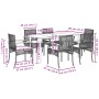 Set comedor de jardín 7 pzas con cojines ratán sintético beige de , Conjuntos de jardín - Ref: Foro24-3213628, Precio: 552,92...