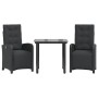 Mesita y sillas con cojines 3 piezas ratán sintético negro de , Conjuntos de jardín - Ref: Foro24-3212535, Precio: 314,79 €, ...