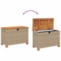 Caja de almacenaje jardín madera acacia ratán beige 80x40x48 cm de , Cajas de almacenaje para exteriores - Ref: Foro24-366284...