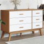 Mesita de noche OLDEN madera maciza de pino blanco y marrón de , Cajoneras - Ref: Foro24-358593, Precio: 188,30 €, Descuento: %