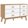 Mesita de noche OLDEN madera maciza de pino blanco y marrón de , Cajoneras - Ref: Foro24-358593, Precio: 188,30 €, Descuento: %