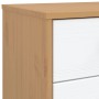 Mesita de noche OLDEN madera maciza de pino blanco y marrón de , Cajoneras - Ref: Foro24-358593, Precio: 188,30 €, Descuento: %