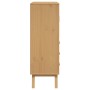 Aparador OLDEN madera maciza de pino marrón 85x43x125 cm de , Aparadores - Ref: Foro24-358615, Precio: 295,37 €, Descuento: %