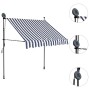 Toldo manual retráctil con LED azul y blanco 100 cm de , Toldos - Ref: Foro24-145841, Precio: 79,71 €, Descuento: %