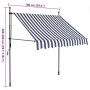 Toldo manual retráctil con LED azul y blanco 100 cm de , Toldos - Ref: Foro24-145841, Precio: 79,71 €, Descuento: %